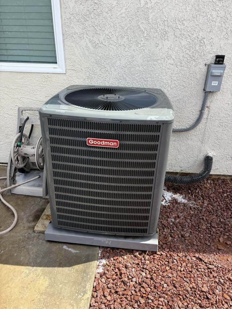 Goodman AC condenser residential install